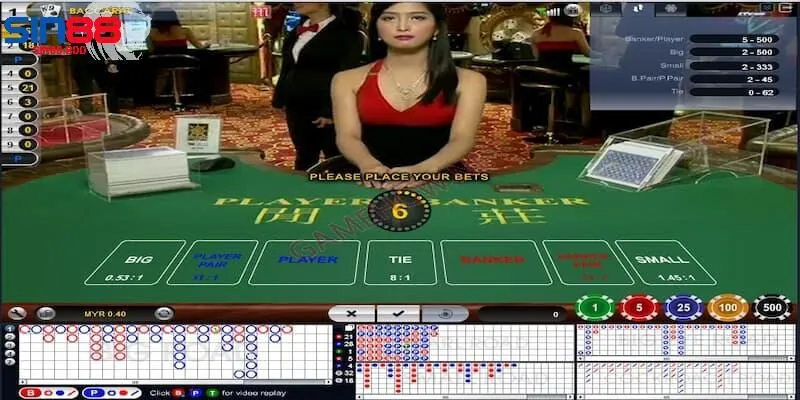 Giới thiệu về Sảnh Baccarat tại Sin88